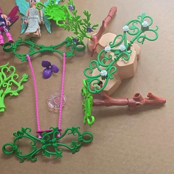 Playmobil Fairy Fairies Land Queen Throne Flowers Swing Vines Trees + more - Picture 4 of 6